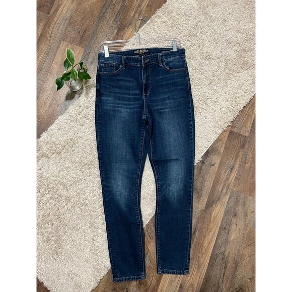 Lucky Brand Size 8 / 29 Dark Wash Bridgette Skinny Mid Rise Jeans - Picture 1 of 6